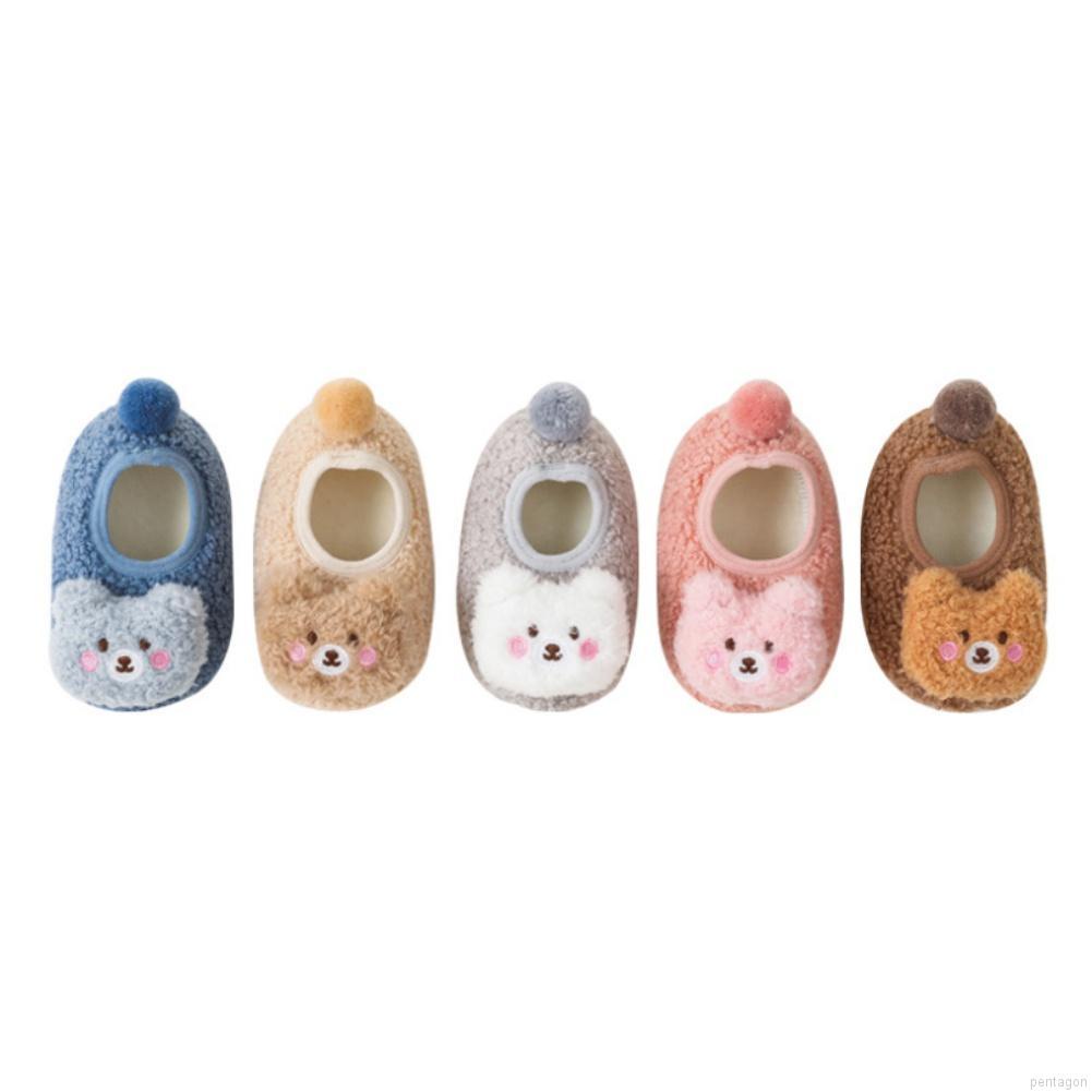 Vớ nỉ mềm mại co giãn thoáng khí chống trượt in họa tiết hoạt hình cho bé sơ sinh