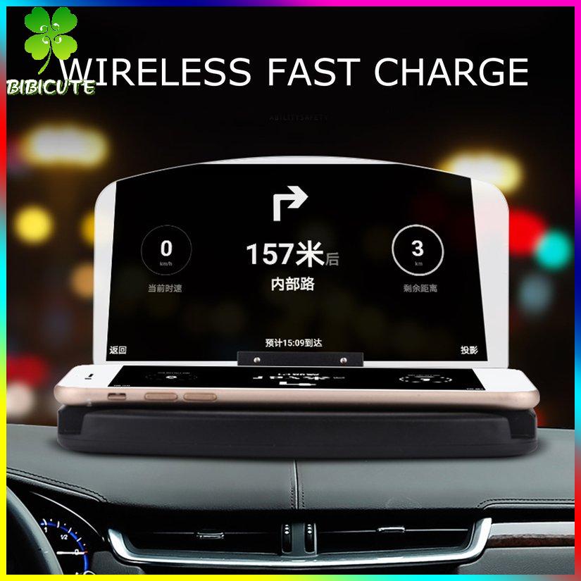 [giao hàng nhanh 7] 1 giá đỡ điện thoại di động HUD màn hình chiếu không dây cho xe hơi QI | BigBuy360 - bigbuy360.vn