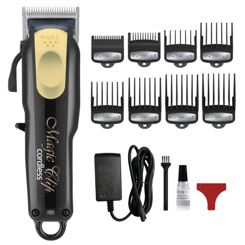 Tông đơ cắt tóc lưỡi kép Wahl cao cấp kèm bộ 8 cữ gá thép