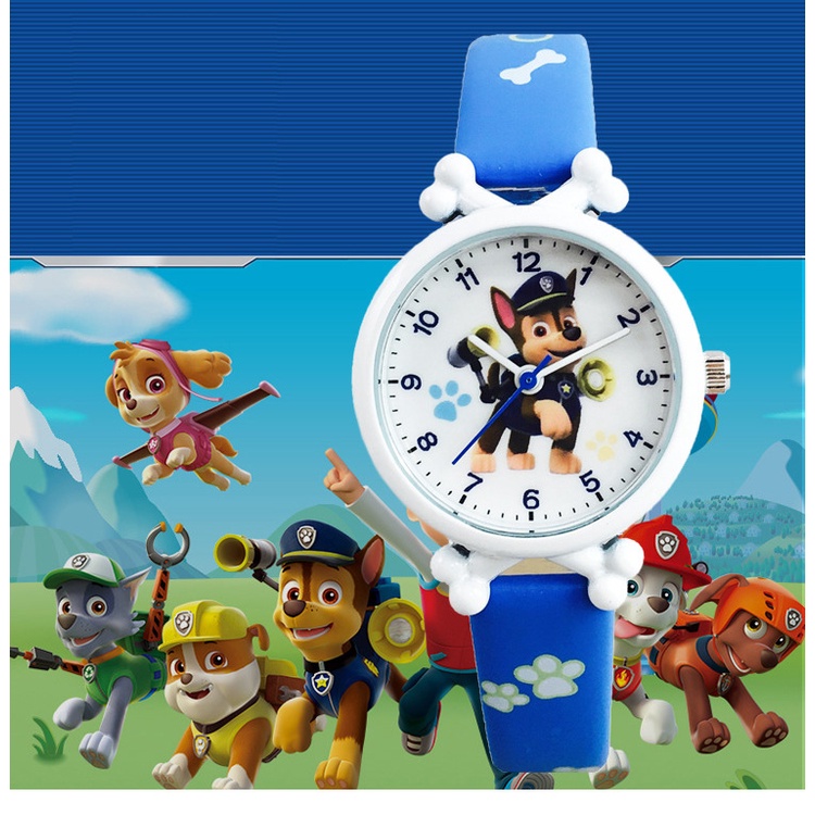 Đồng hồ đeo tay cho bé hình chú chó cứu hộ PawPatrol nhiều màu