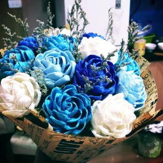 Bó hoa giấy nhún 13 bông