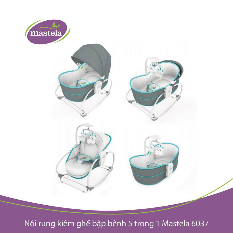 Nôi rung 5 in 1 Mastela KÈM MÀN CHỐNG MUỖI