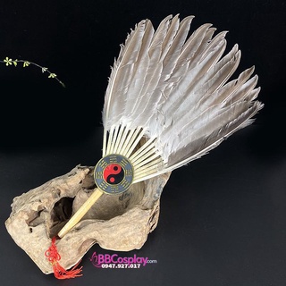 Quạt lông đà điểu Khổng minh - quạt gia cát lượng giá rẻ - 9788