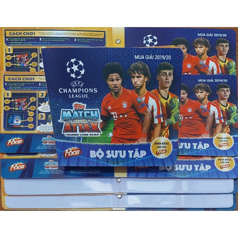 MUA TỪ 1 ĐẾN 5 ALBUM POCA MATCH ATTAX PHIÊN BẢN UEFA CHAMPION LEAGUE SIÊU SAO SÂN CỎ NĂM 2019-2020