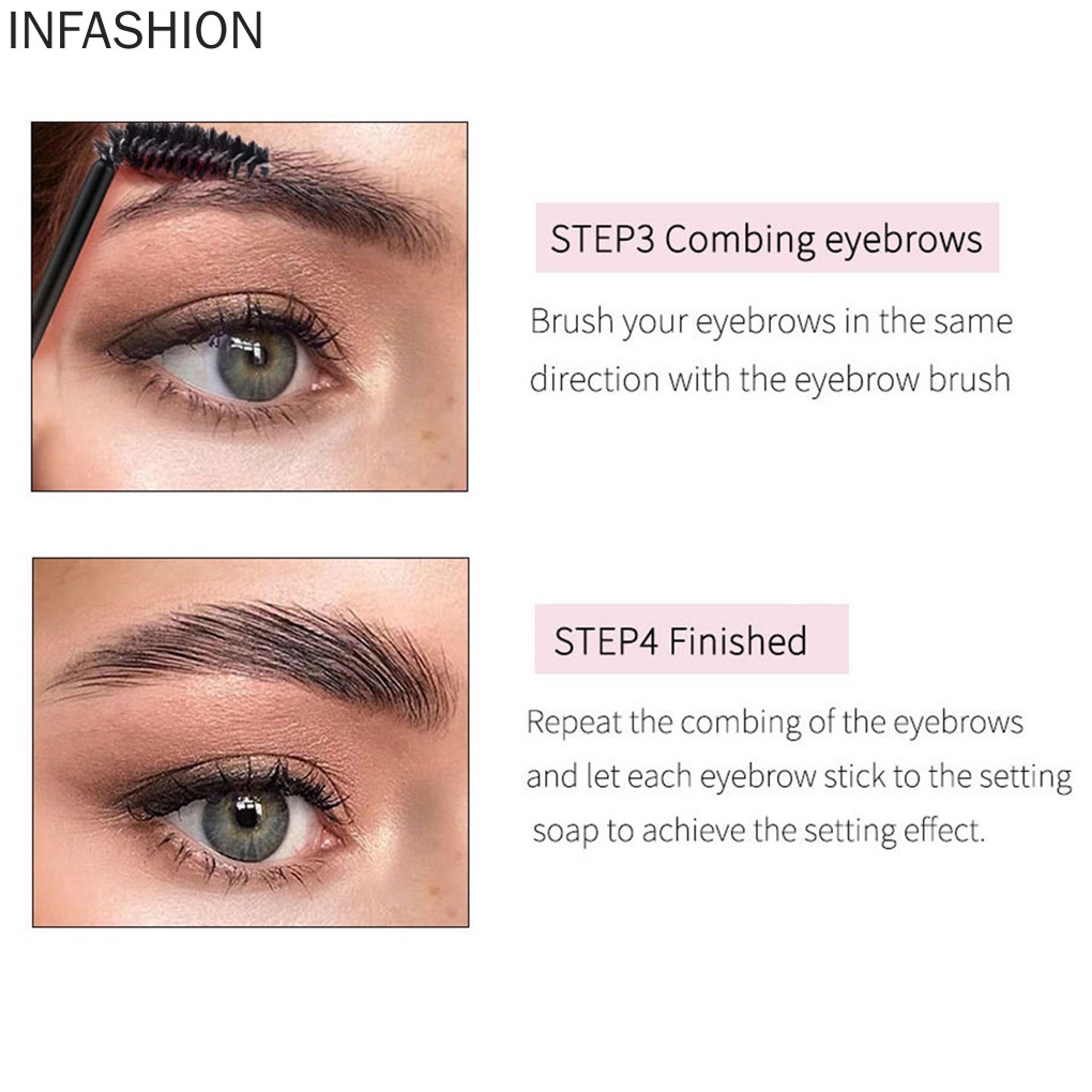[Hàng mới về] Gel tạo kiểu lông mày 3D lâu trôi kèm cọ chải tiện dụng cho nữ