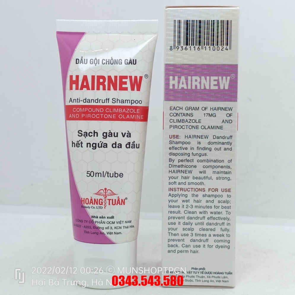 Dầu gội Hainew tuýp 50ml - Date mới