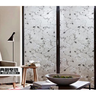 DECAL 5M dán kính mờ ( KHỔ 45CM ) có sẵn keo - HOA SÚNG CÓ VIỀN TKK078