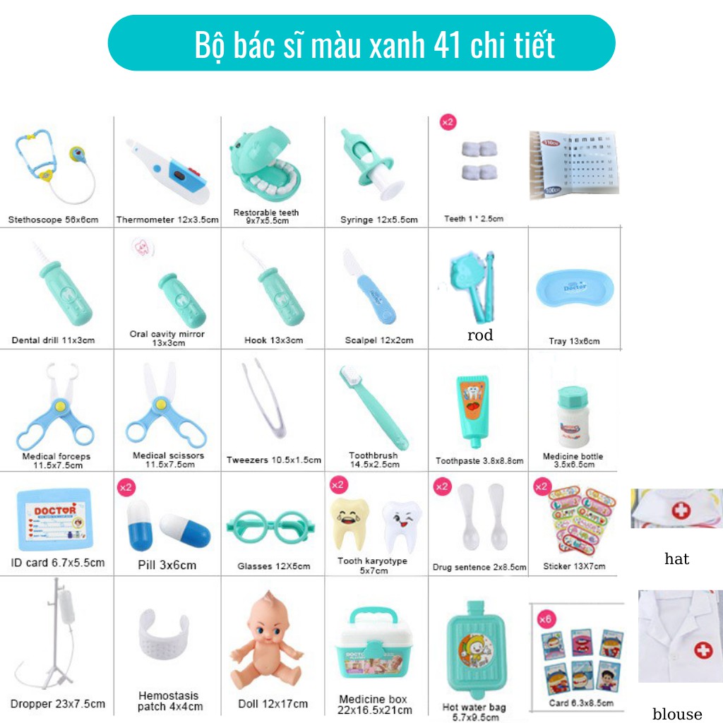 Bộ đồ chơi bác sĩ cho bé loại đẹp (hàng chuẩn)