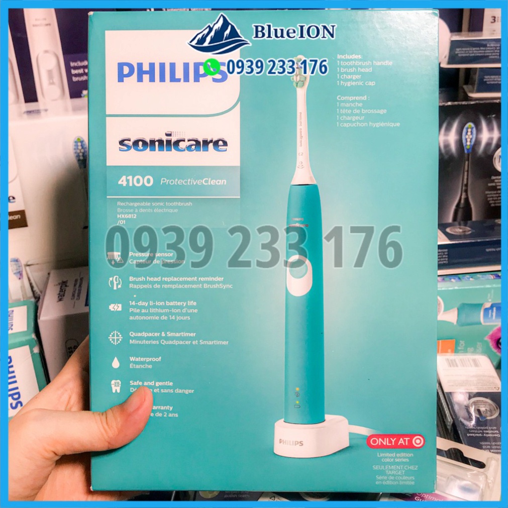 Bàn chải đánh răng điện Philips Sonicare ProtectiveClean 4100 4300 5100 5300 (hàng Mỹ)
