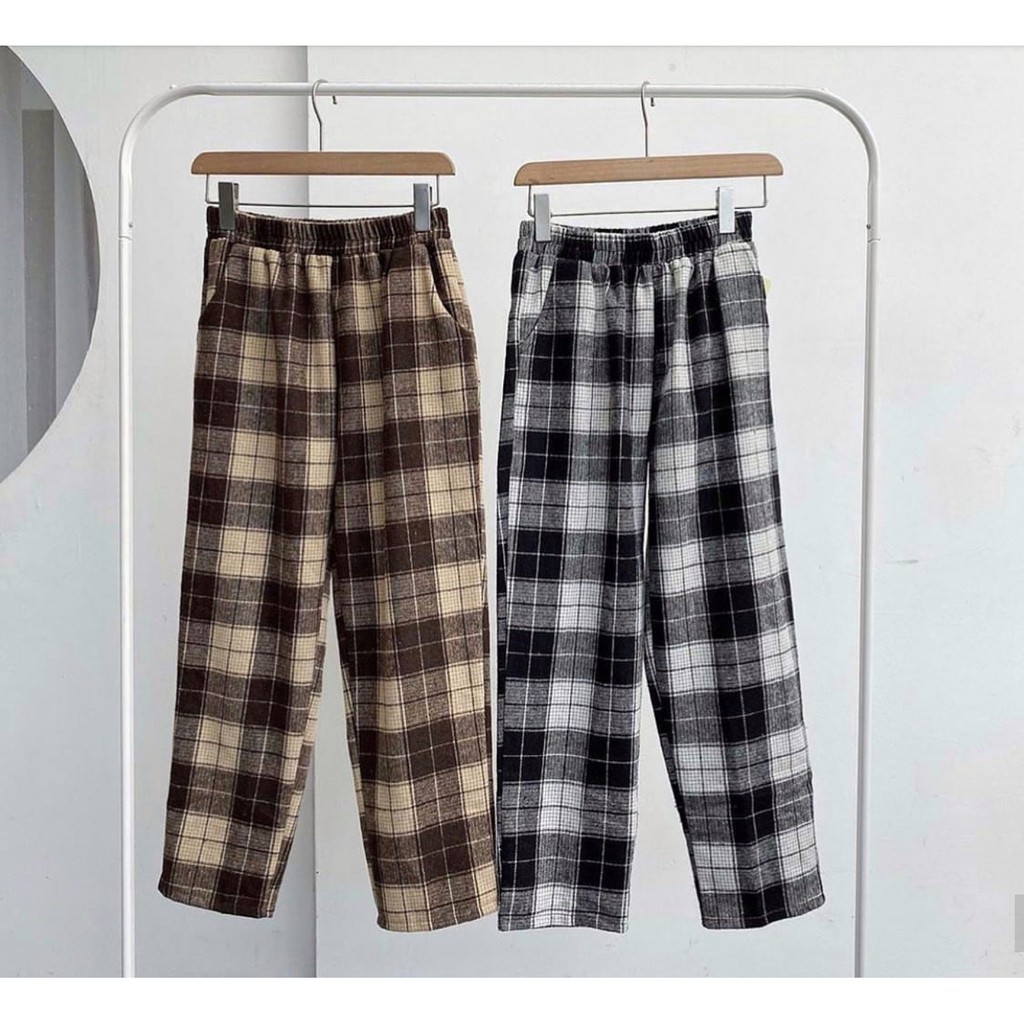 [Mã FADIRECT20 giảm 20K đơn 150K] Quần Kẻ Caro Vintage Plaid Pants Dáng Suông Unisex | BigBuy360 - bigbuy360.vn