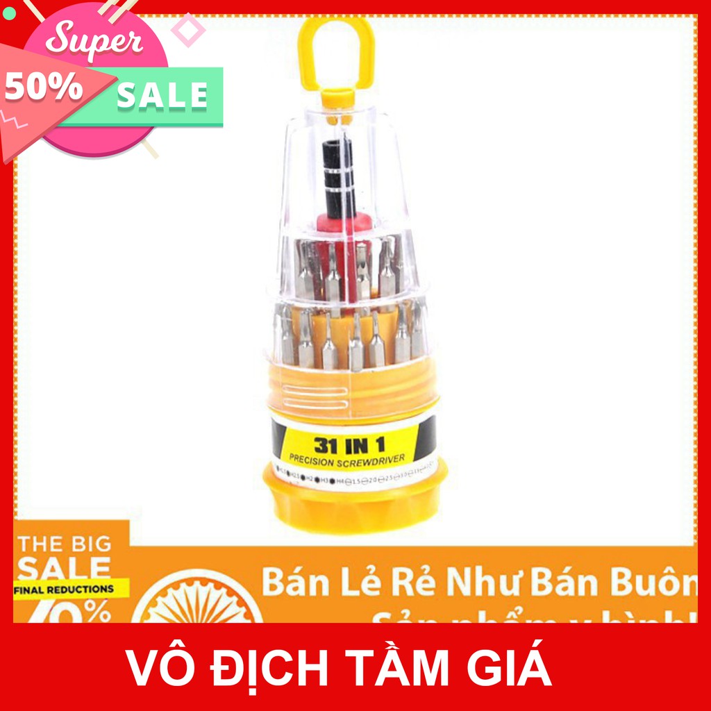 Bộ Tua Vít Đa Năng 31 Món Chuyên Dụng Tô Vít 2 Cạnh Tô Vít 4 Cạnh [Miễn Phí Vận Chuyển Khi Đơn Đạt 200K]