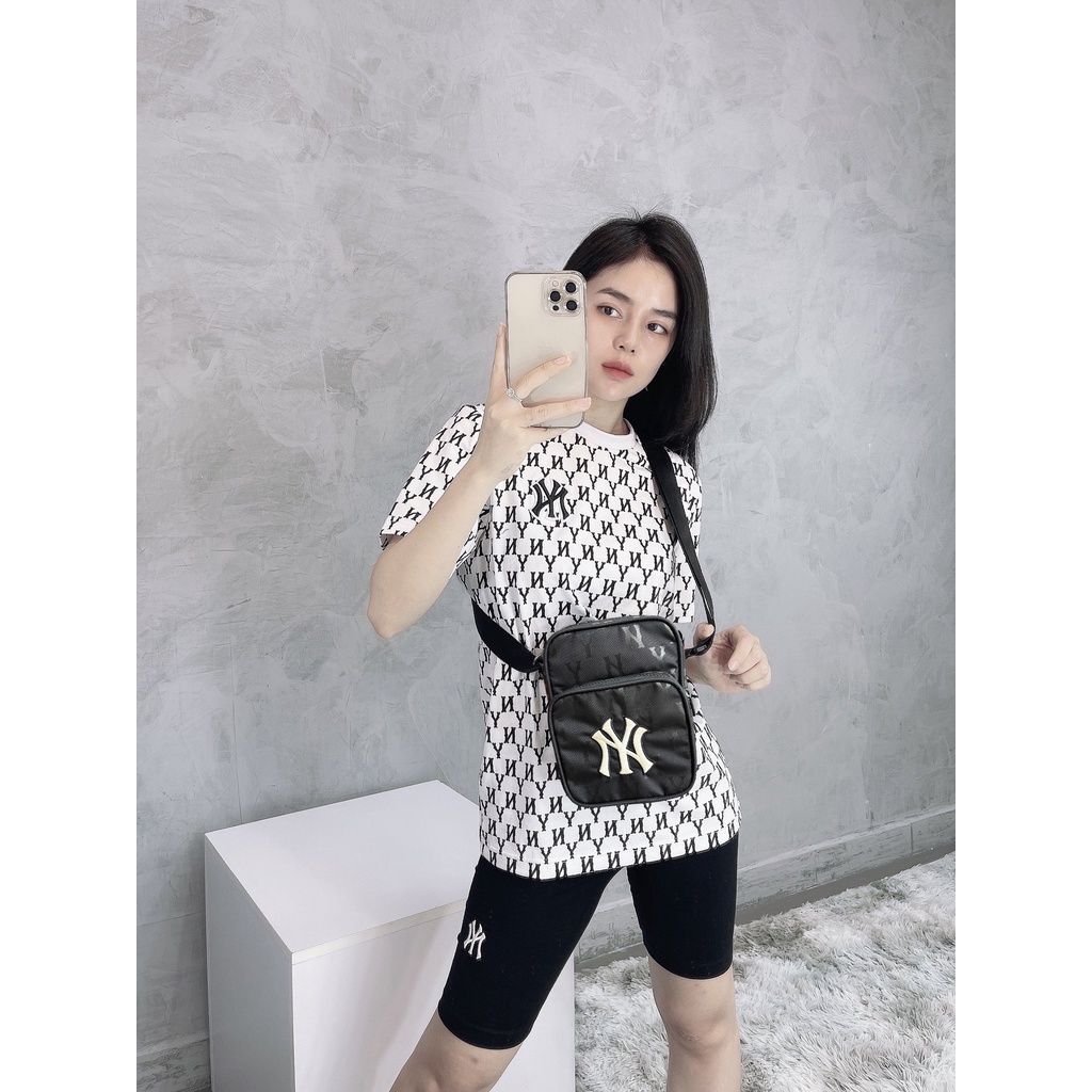 Túi đeo chéo nam nữ MLB NY MONOGRAM MINI BAG BLACK