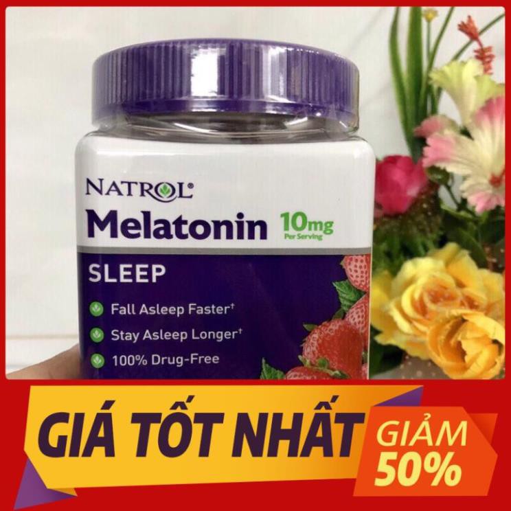 [ HÀNG CHÍNH HÃNG ] Kẹo dẻo Natrol Melatonin Gummies, hỗ trợ giấc ngủ, loại 10MG 90 viên - HÀNG CANH SALE