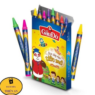 HỘP BÚT SÁP TÔ MÀU GẤU ĐỎ 8 CÂY