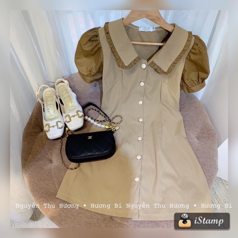 Váy phối cổ tay bồng | BigBuy360 - bigbuy360.vn