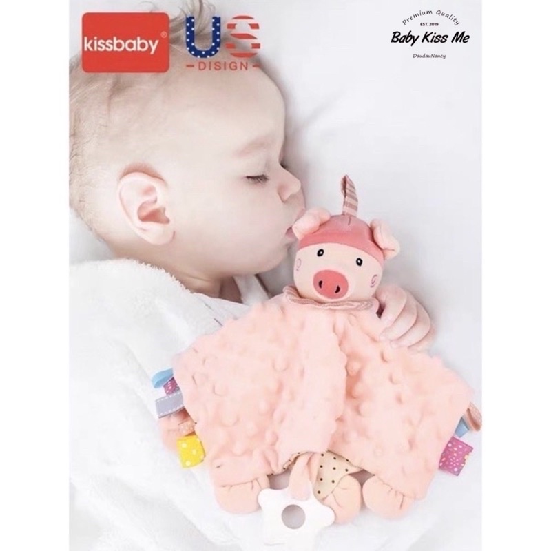 Khăn xoa dịu doudou cho bé, Baby Stuffed Animal Security Blanket