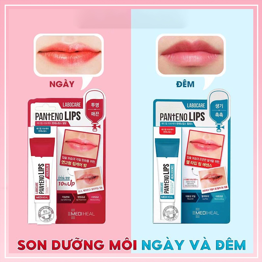 Son Dưỡng Ẩm Môi Siêu Lì Có Màu Lâu Trôi Ngày Và Đêm Mediheal Labocare Pantenolips Giảm Thâm, Chống Nẻ Dưỡng Ẩm Môi