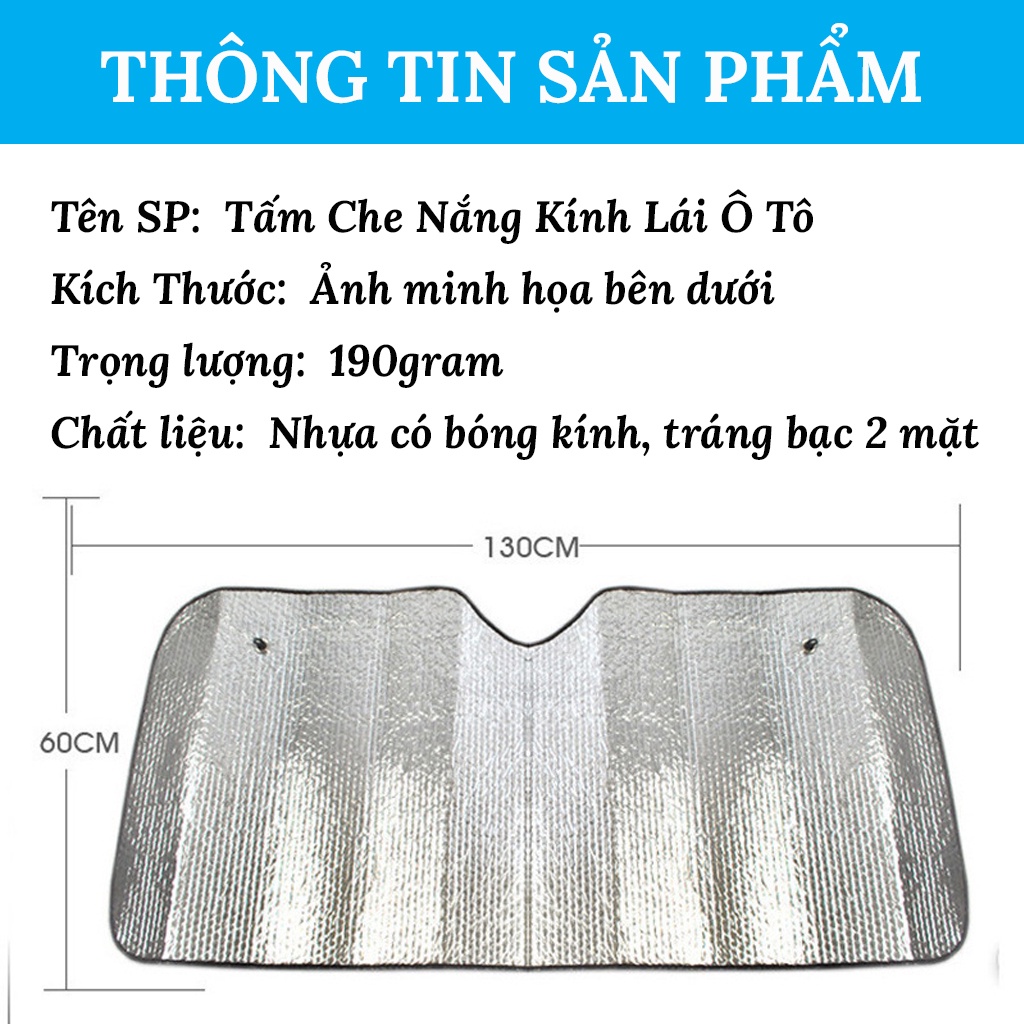 Tấm Che Nắng Kính Lái Ô To Cao Cấp VER 1 CARZONE.TOP