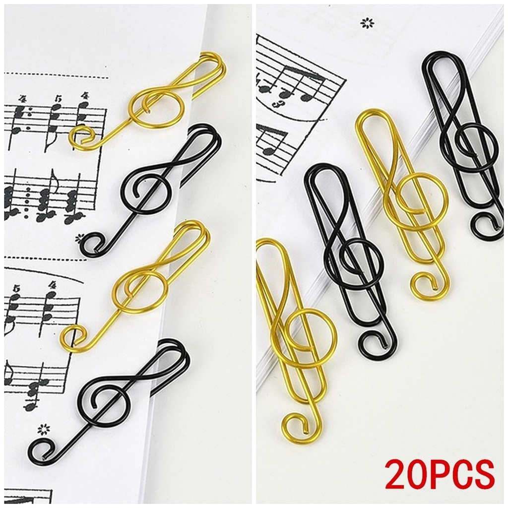 Set 20/30 Kẹp Giấy Hình Nốt Nhạc Sáng Tạo