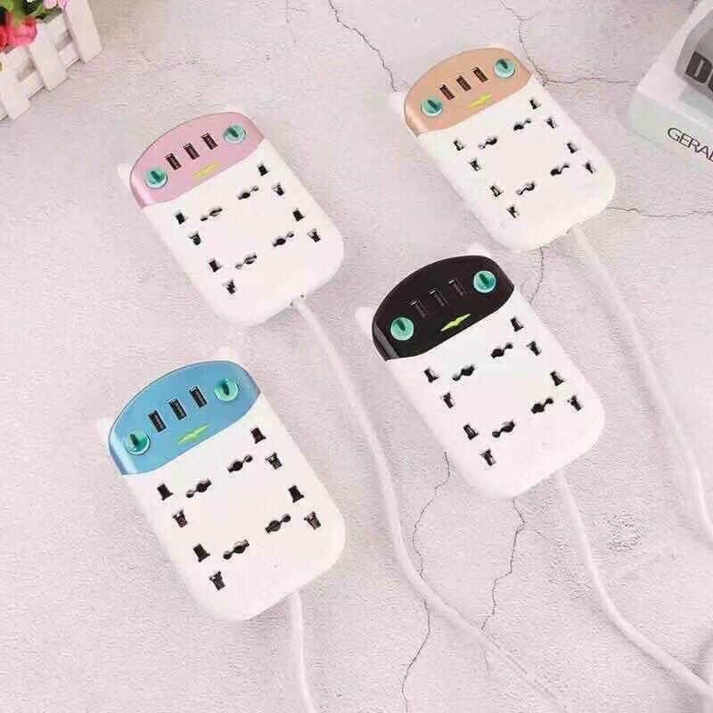 Ổ Cắm Điện Thông Minh Đầu Mèo Đa Chức Năng Dễ Thương