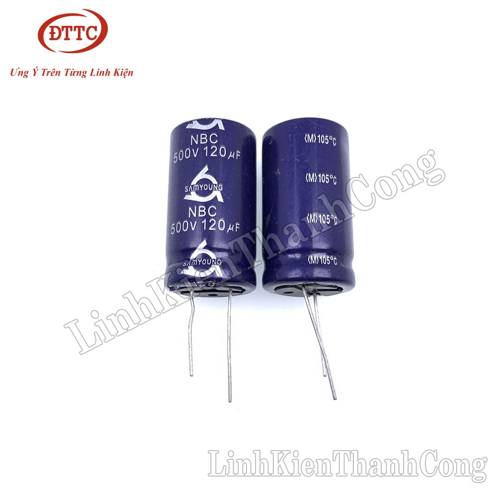 Tụ Hóa SAMYOUNG 120uF 500V (22x40mm)