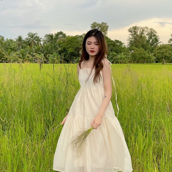 Váy hai dây tiểu thư , đầm babydoll ulzzang siêu cute PLD55