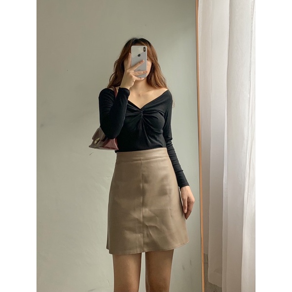 Áo trễ vai ( đen/trắng/nâu đất)