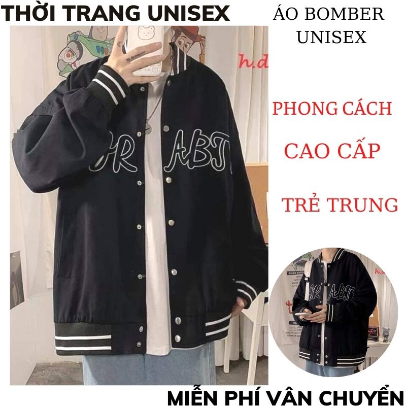 Áo Bomber Dáng Unisex In Chữ ABT ,ABB05Áo ,phong cách hàn quốc