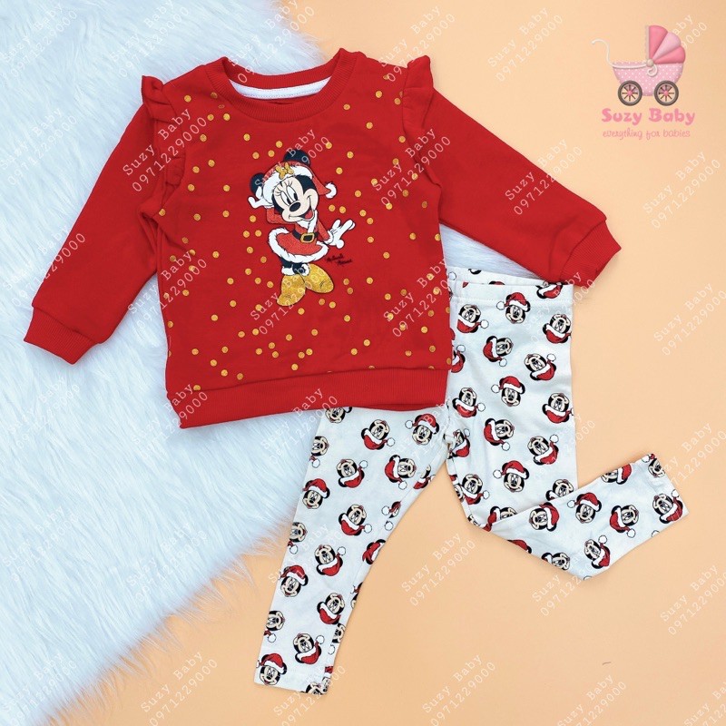 Bộ nỉ bông Minnie Mickey