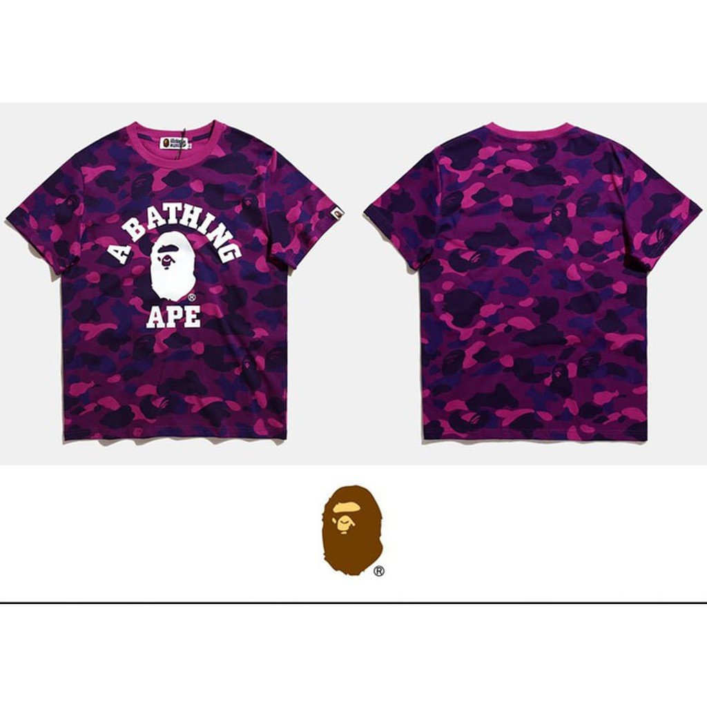 [Freeship] Áo thun Bape camo tím ,áo phông Bape camo tím, t-shirt bape,tee Bape