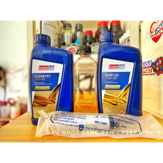 Combo Nhớt tay Ga Eurolub Cleantec Dexos2 5W30 + 150cc Láp tặng kèm ống chích