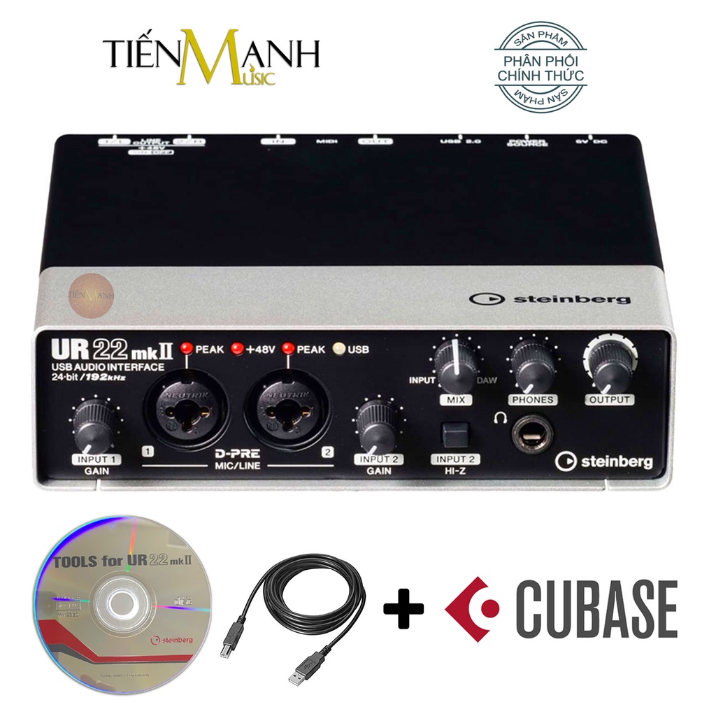 [Chính Hãng, Có Hàng] Soundcard Steinberg UR22 MK2 - Sound Card Bộ Thu Âm Thanh, Livestream MK-II  Audio Interface MKII
