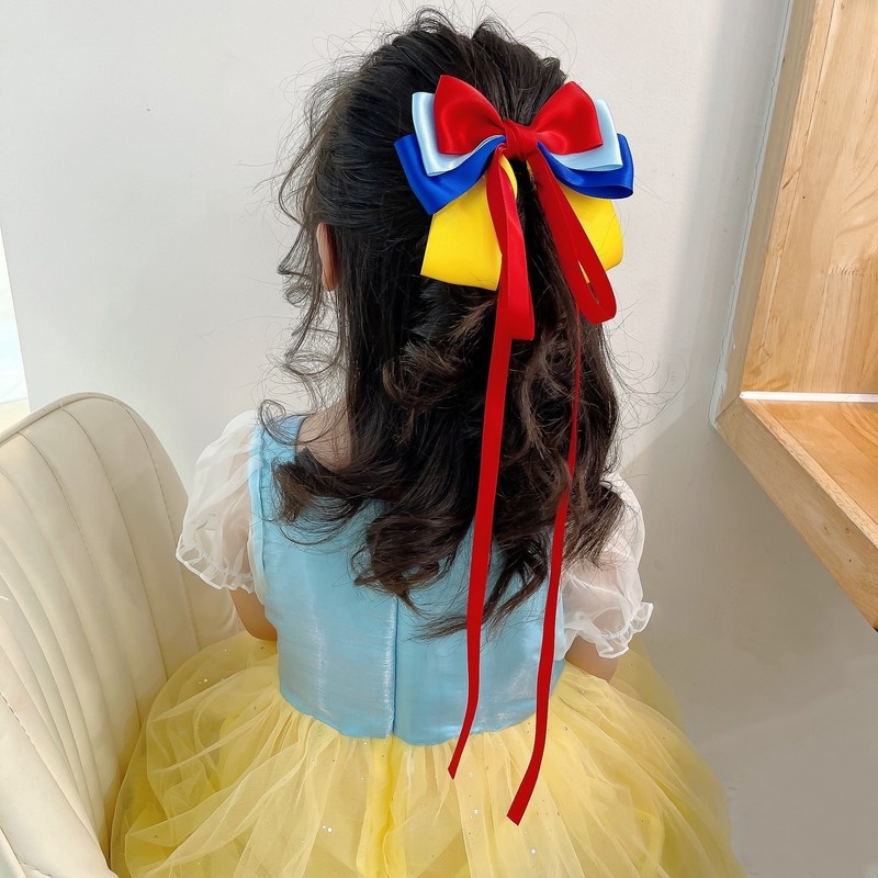 Kẹp Tóc Đính Nơ Ruy Băng Nhiều Màu Sắc Phong Cách Hàn Quốc