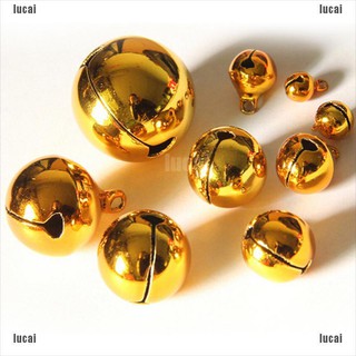 【lucai*COD】10pcs Small Gold Jingle Bell Copper Metal Fit Festival Jewelry Pendants Ch