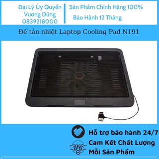 Đế tản nhiệt Laptop Cooling Pad N191 [ 14 inch, cực mát, đèn led, đế nghiêng 15 độ ]