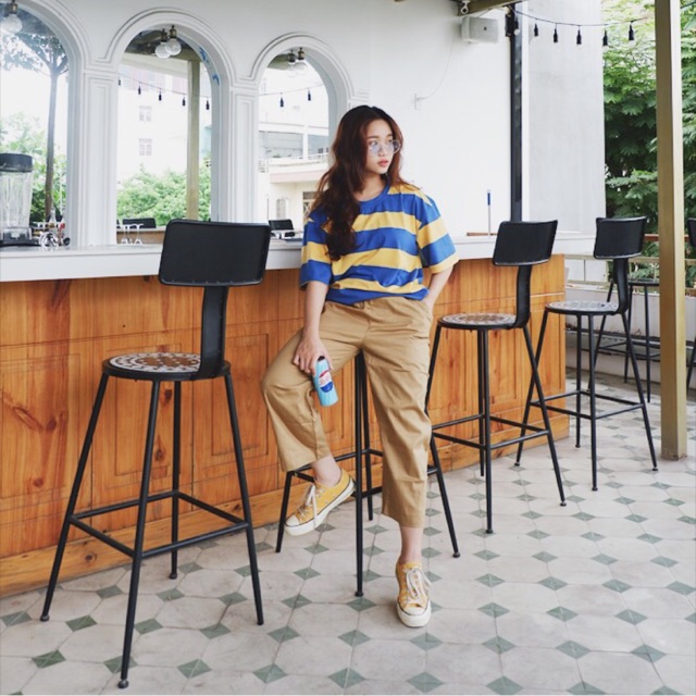 Quần cullotes khaki pants