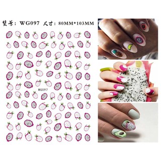 Sticker dán móng tay chủ đề hoa quả2