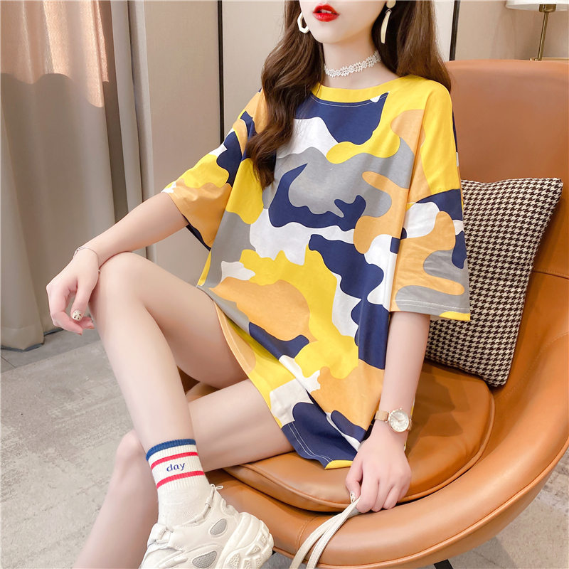 2021 new summer short-sleeved T-shirt women's plus size all-match loose top