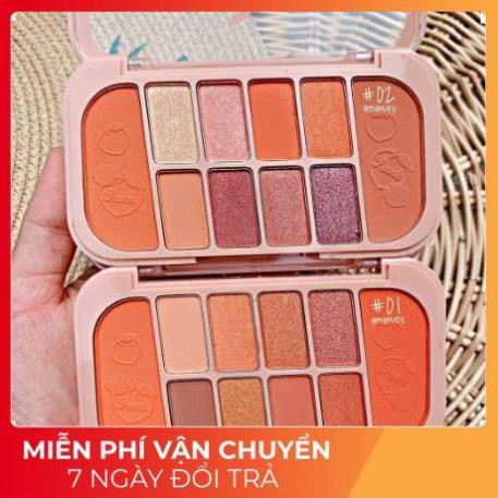 [FREESHIP] PHẤN MẮT + PHẤN MÁ TONE TRÁI CAM ĐÀO KISS BEAUTY