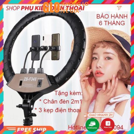 Bộ Đèn Livestream 45cm Có Remote Kèm Chân &amp; 3 Kẹp Điện Thoại