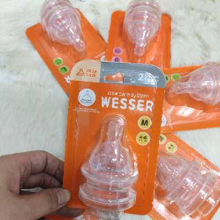 (Chính hãng)Núm ti Wesser cổ rộng S/M/L