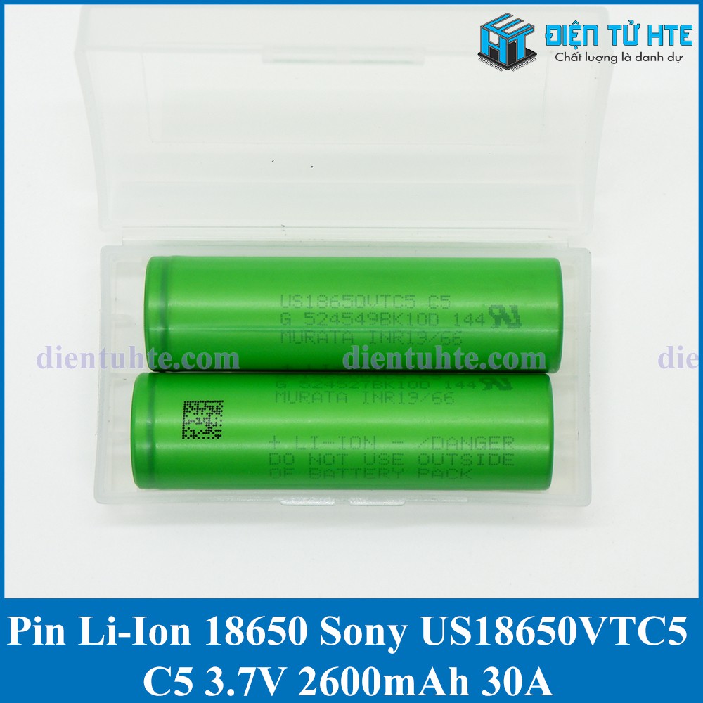 Pin Li-Ion 18650 Sony US18650 VTC5 C5 2600mAh 30A [HTE Quy Nhơn CN2]