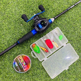 Bộ cần câu cá lure máy ngang Dyawa 1.68m - 1.8m - 2.1m - 2.4m - 2m7 + Máy kim loại + dây câu lure + hộp mồi lure