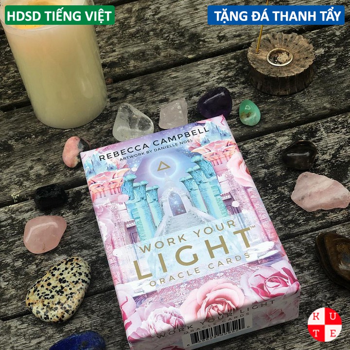 Bài Oracle Work Your Light Oracle 44 Lá Bài Tặng Hướng Dẫn Tiếng Việt Và Đá Thanh Tẩy C8