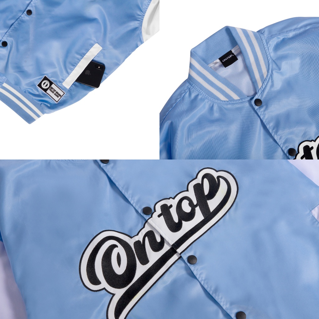 Áo khoác Varsity Local brand ONTOP - Varsity Jacket 90 xanh dương