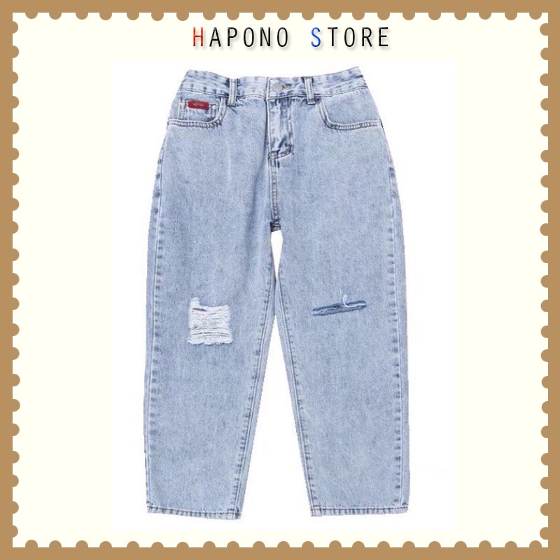 Quần bò baggy nữ quần jean baggy nữ quần jeans nữ lưng cao chất đẹp Hot Trend 2022 - HAPONO-J011