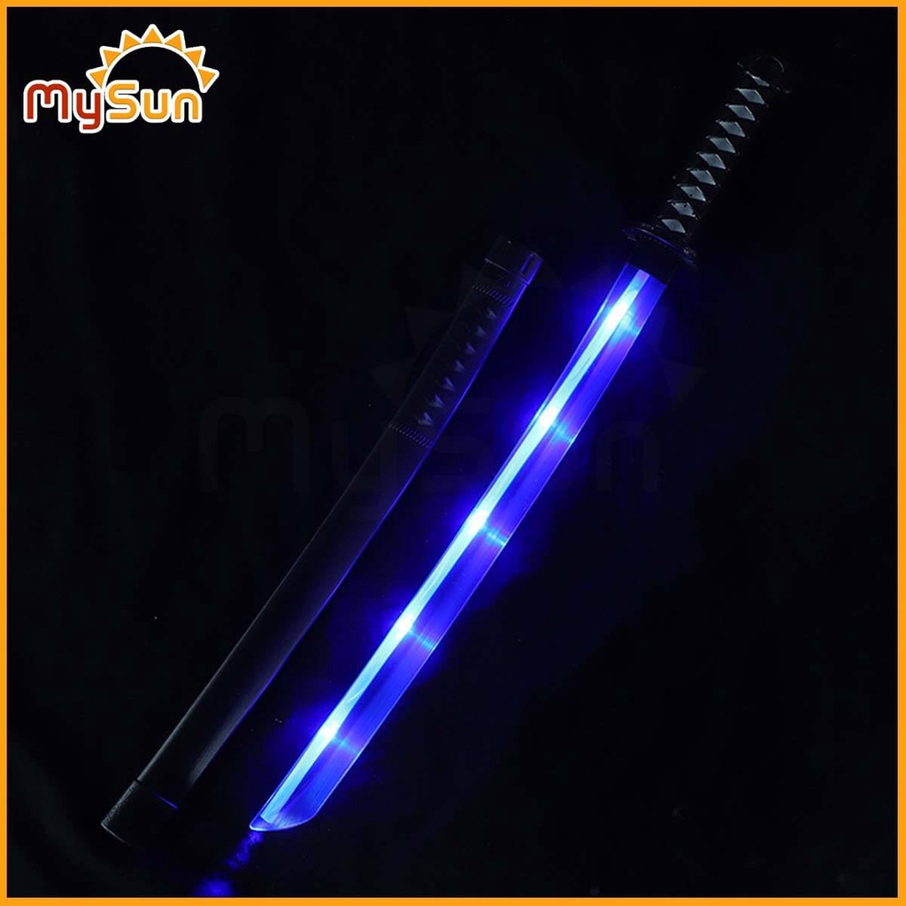 Thanh kiếm Nhật Katana Samurai bằng nhựa đồ chơi trẻ em phát sáng và âm thanh giá rẻ tặng PIN - MySun