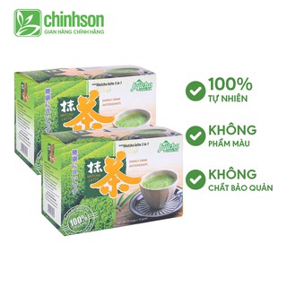[Cao cấp] - Combo 2 Bột Trà Xanh Chính Sơn Matcha Latte 3 in 1 hòa tan uống liền [150g x 2 Gói]
