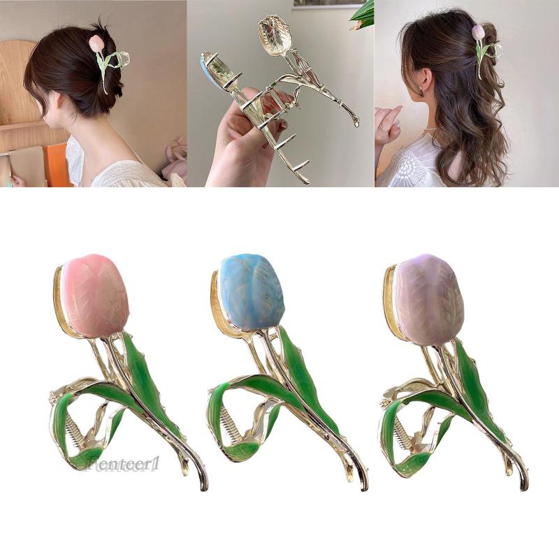 [Fenteer1] Kẹp Tóc Tạo Kiểu Hình Bông Hoa Chống Trượt
