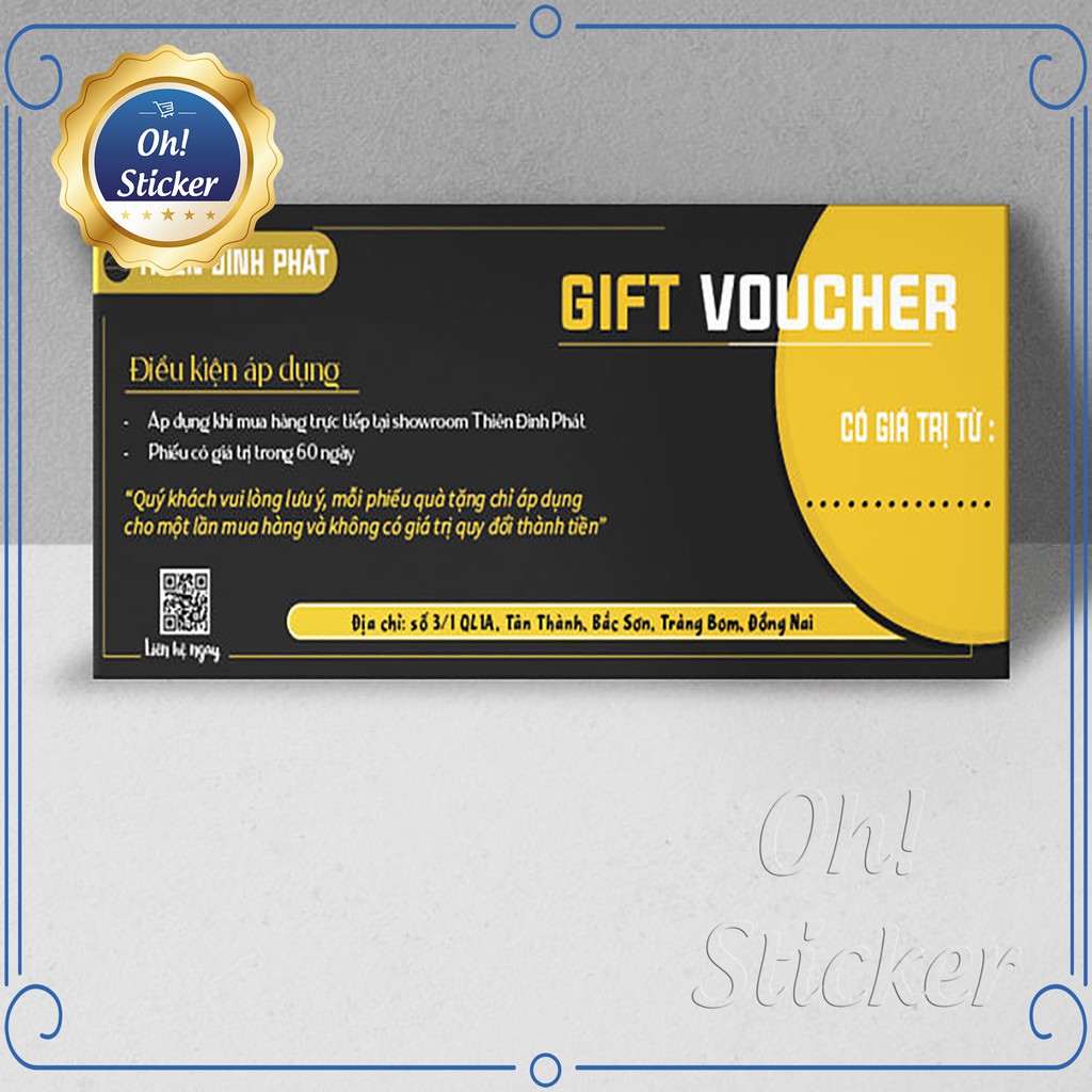 In Voucher Quà Tặng - Thẻ Tích Điểm Giá Rẻ Chất Lượng Cao [Oh Sticker]